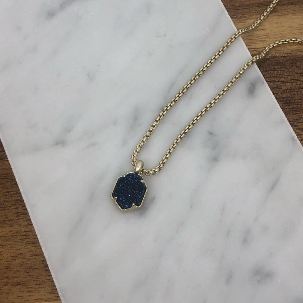 Kendra Scott Blue Drusy Necklace